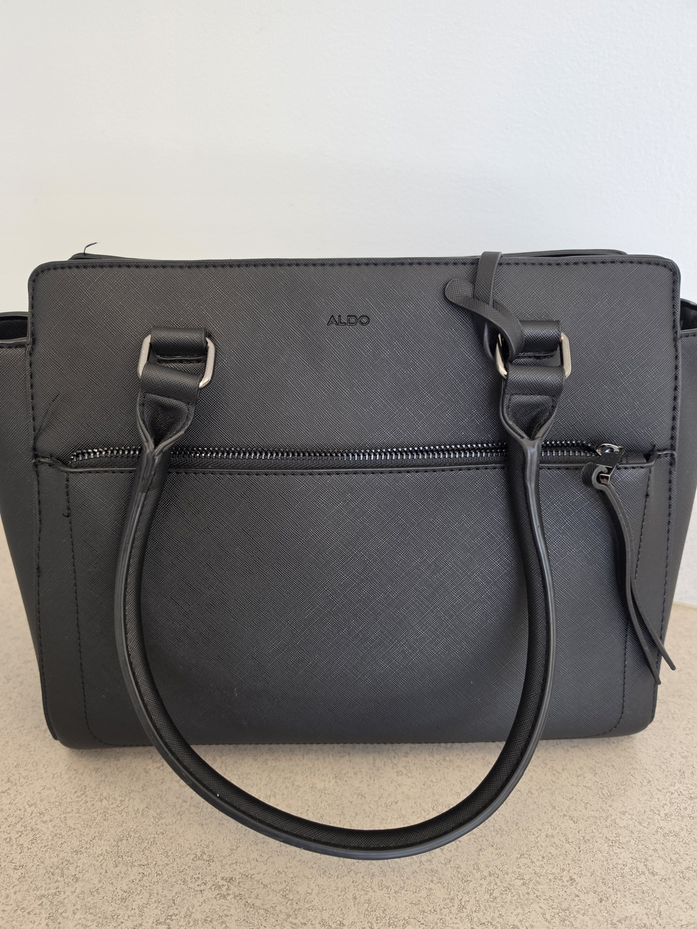 ALDO Black Structured Tote Bag